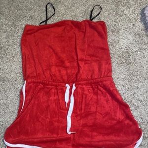 Bathing suit cover-up romper